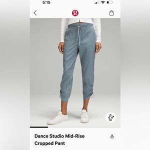 NWT!! Lululemon Dance Studio Midrise Crop.